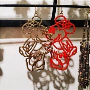 Vintage Minnie Mouse silhouette earrings
